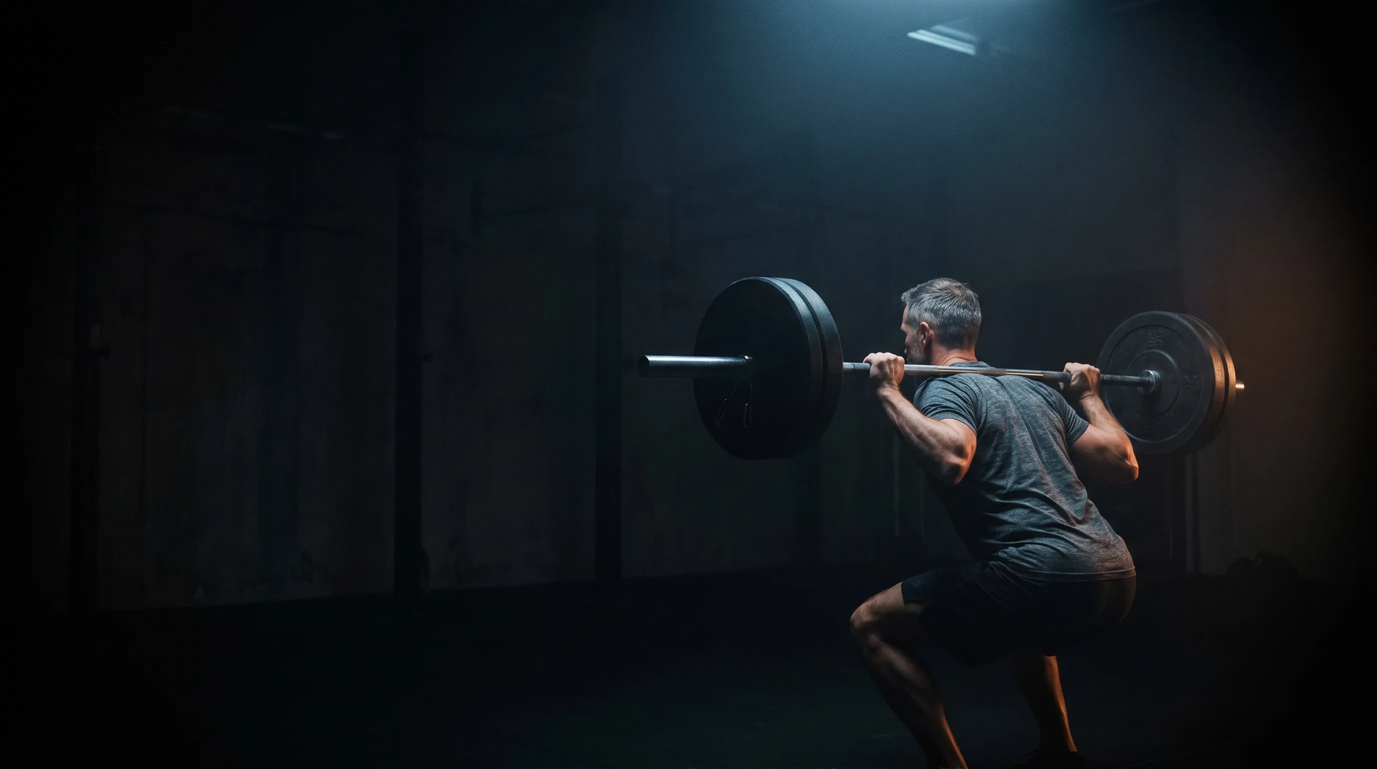 Barbell back squat, with the Bastheon joint-load indicator overlaid